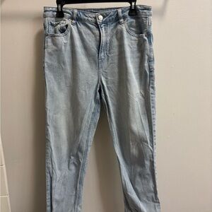 American Eagle Outfitters Light Blue High Rise Straight Leg Jeans Size 10